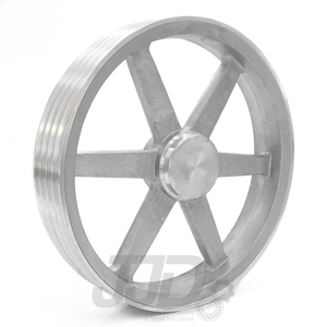 Polia Alumínio 300mm 4 Canais Perfil B