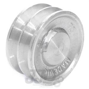 Polia Alumínio 75mm 2 Canais Perfil B