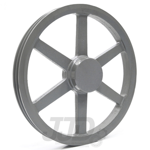 Polia Ferro Fundido 400mm 2 Canais Perfil B