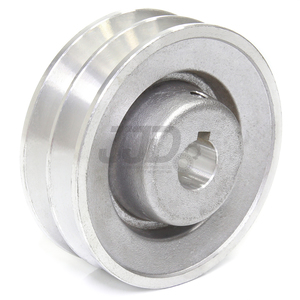 Polia Alumínio 110mm 2 Canais Perfil A Furo 28mm