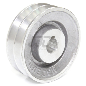 Polia de Aluminio 120mm 2 Canais Perfil A Furo 20mm