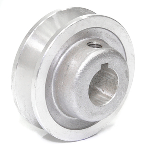 Polia Alumínio 80mm 1 Canal Perfil A Furo 15,875mm 5/8"