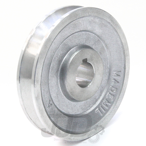 Polia Alumínio 100mm 1 Canal Perfil A Furo 15,87mm 5/8"