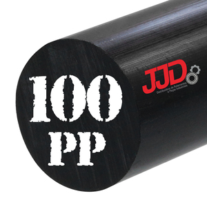 Tarugo Polipropileno PP Preto 100mmx1000mm