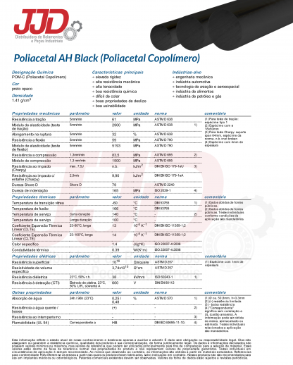 Tarugo Poliacetal AH Pom-c Preto 10mmx1000mm - Image 4