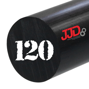 Tarugo Nylon Poliamida PA 6 Preto 120mmx1000mm