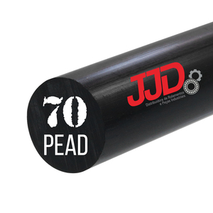 Tarugo Polietileno Pead Preto 70mmx1000mm