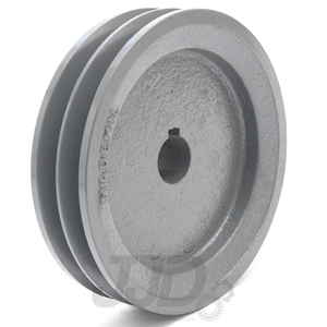 Polia Ferro Fundido 130mm 2 Canais Perfil A  Furo 19,05mm 3/4"