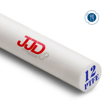 Tarugo Teflon PTFE Natural 12mmx1000mm