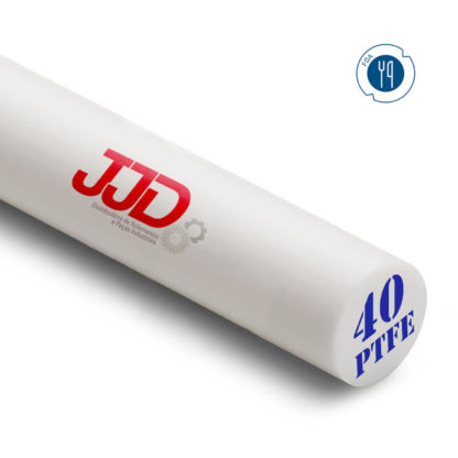 Tarugo Teflon PTFE Natural 40mmx1000mm
