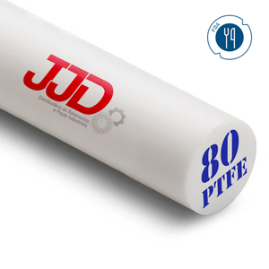 Tarugo Teflon PTFE Natural 80mmx1000mm