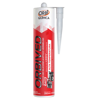 Silicone Acetico Orbived Alta Temp Vermelho 250g Orbi
