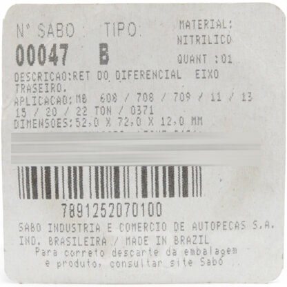 Retentor 00047 B Sabó 52,00x72,00x12,00 - Image 5