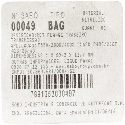 Retentor 00049 BAG Sabó 38,10x60,30x12,70 - Image 2