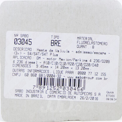 Retentor 03045 BREF Sabó 09,45x14,20x13,20 - Image 3