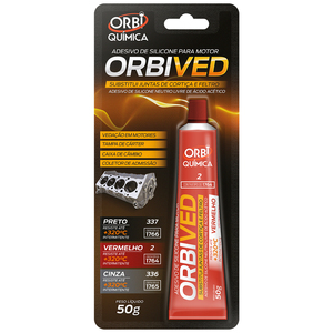 Silicone Acetico Orbived Alta Temp Vermelho 50g Orbi