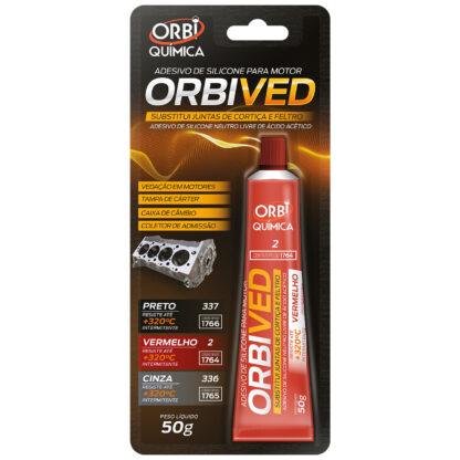 Silicone Acetico Orbived Alta Temp Vermelho 50g Orbi