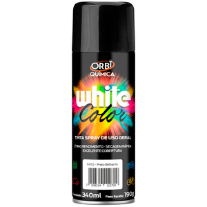 Orbispray Tinta Spray Preto Brilhante 340ml/190g