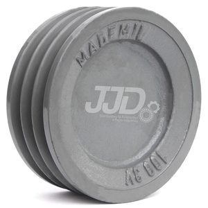 Polia Ferro Fundido 100mm 3 Canais Perfil 3v