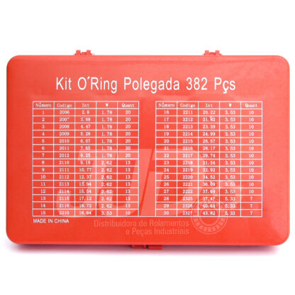 Kit Aneis O'ring Polegadas Vermelha Nacional - Image 3
