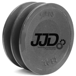 Polia de Ferro Fundido 100mm 2 Canais Perfil B