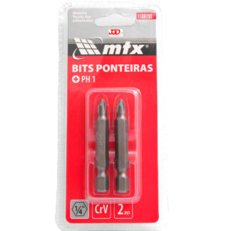 Jogo de Bits Ponteiras PH1 x 50mm 2 Pçs - Mtx