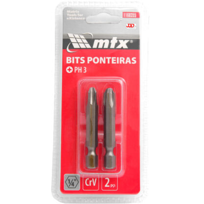 Jogo de Bits Ponteiras PH3 x 50mm 2çs - Mtx