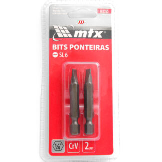 Jogo de Bits Ponteiras SL6 x 50mm 2çs - Mtx