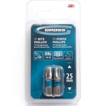 Jogo de Bits PH3 x 25mm 2 pçs - Gross