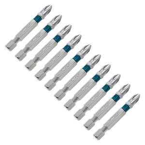 Jogo de Bits Philips 50mm Ponta 1/4" Ph2 com 10 Peças - Gross