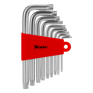 Jogo de Chaves Hexagonais Torx Curtas T10-T50 Crv - Mtx