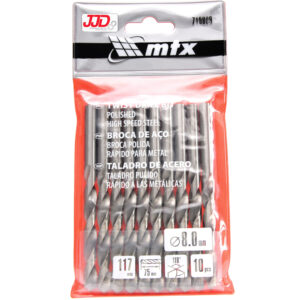 Broca de Aço Rapido P/ Metal 8,00mm - Mtx