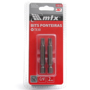 Bits Torx T30x50mm 2 peças - Mtx