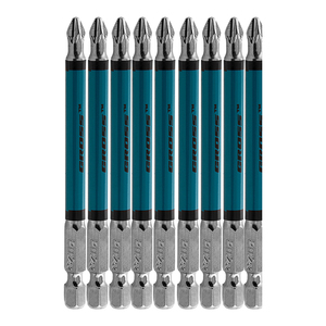 Jogo Bits Phillips PH2 90mm com Encaixe 1/4 Pol. 10 Peças Gross