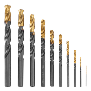 Jogo de Broca Aço Rapido 1,00mm-10,00mm Nitreto Titanio 10 Peças - Gross