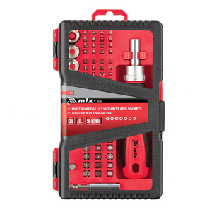 Jogo Universal com Bits/Soquetes Cromo Vanadio 78 peças - Mtx